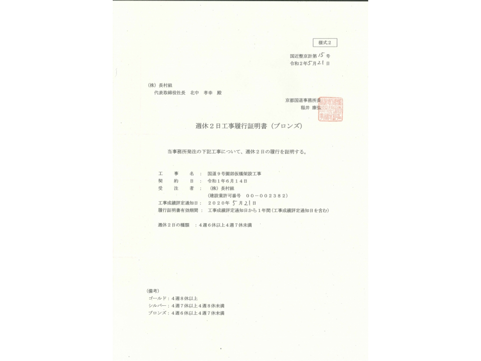 国道9号園部仮橋架設工事 写真9