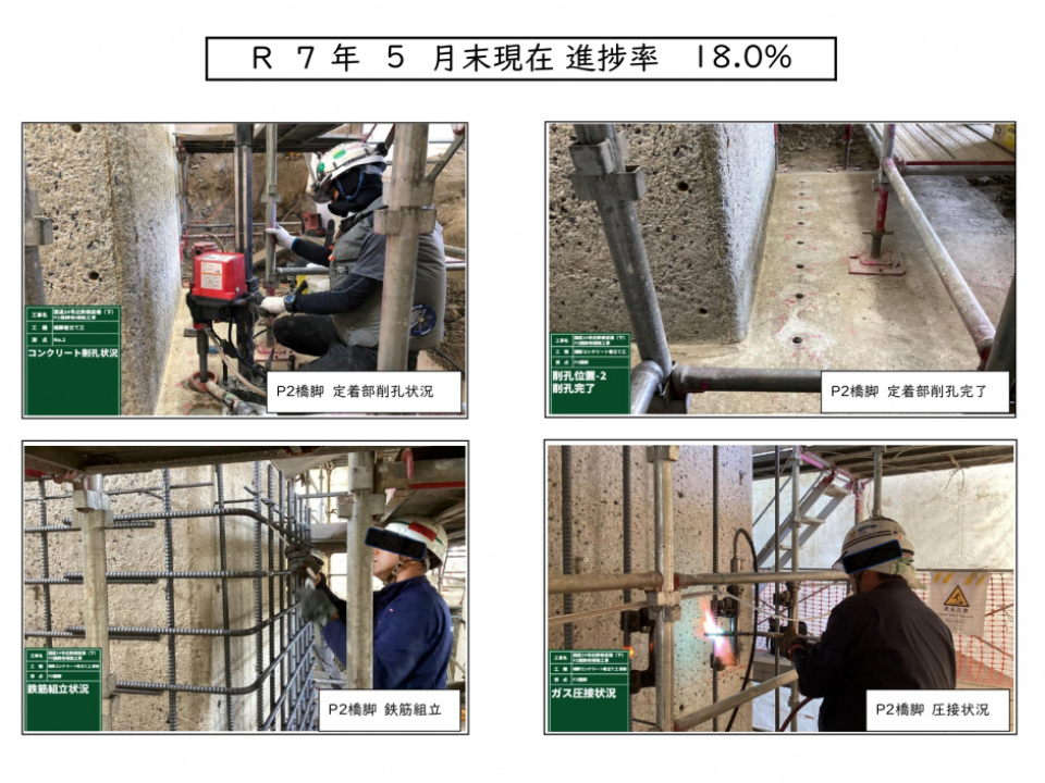 国道24号近鉄側道橋(下)P2橋脚他補強工事 写真3